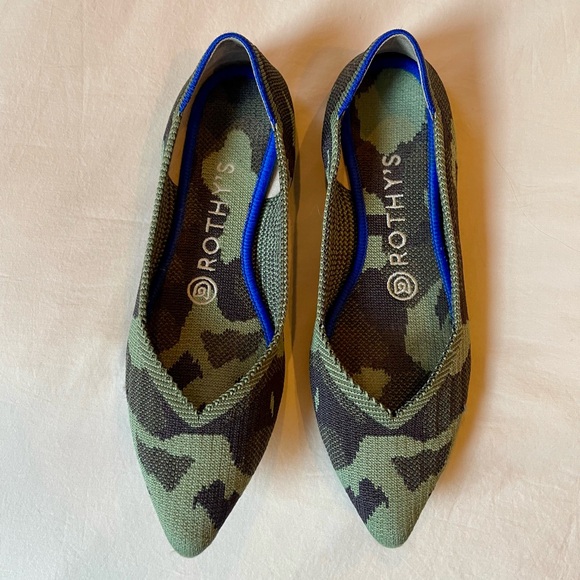 Rothy's Shoes - Rothy's The Point Camouflage Flats, 6.5